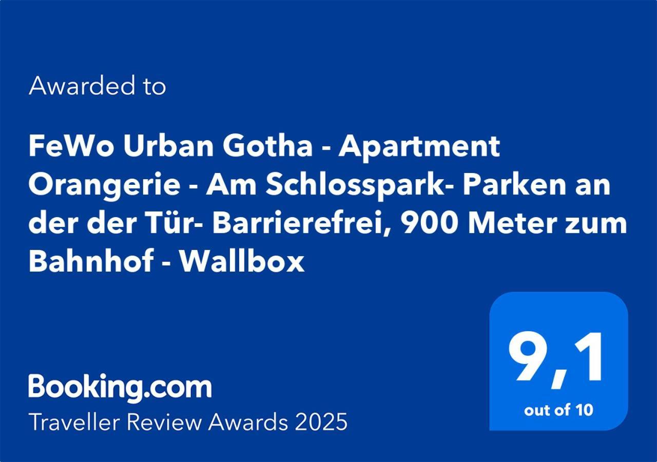 Fewo Urban Gotha - Apartment Orangerie - Am Schlosspark- Parken An Der Der Tuer- Barrierefrei, 900 Meter Zum Bahnhof - Wallbox Exteriör bild